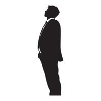 Man in Thought Silhouette Design vector