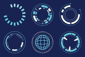 Futuristic Data HUD Interface Element illustration vector