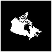 simple map of canada country simple design vector