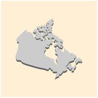 simple map of canada country simple vector