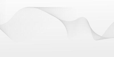 Abstract minimalist background in white and gray.Design with modern futuristic line wave. vector