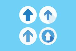 Modern Up Arrow UI Icons, flat up arrow icon, arrow pointing up , upload arrow icon vector