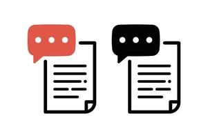 Cartoon Style Storytelling Icons, flat style storytelling assignment icon, document and paper icon, webpage with Message icon vector