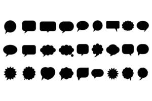 a set of speech bubbles with different shapes vector