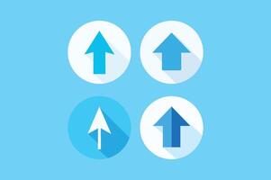 Up Arrow App Icon Collection, flat up arrow icon, arrow pointing up , upload arrow icon vector