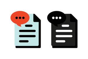 Educational Assignment Icon Vectors, flat style storytelling assignment icon, document and paper icon, webpage with Message icon vector