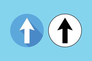 Up Arrow Button Icons, flat up arrow icon, arrow pointing up , upload arrow icon vector