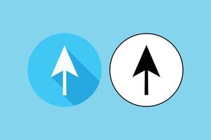Direction Up Arrow Icons, flat up arrow icon, arrow pointing up , upload arrow icon vector