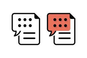 Storytelling Icon Collection, flat style storytelling assignment icon, document and paper icon, webpage with Message icon vector