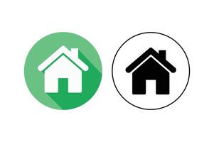 Simple and Elegant Home Button Icons, home button icon, home icon for mobile apps, home navigation button icon vector
