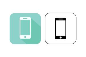 Clean Smartphone Icon Set, smartphone flat icon, mobile phone flat icon, flat ui ux icon vector