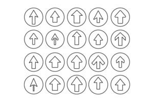 Editable Upward Arrow Icons, flat up arrow icon, arrow pointing up , upload arrow icon vector