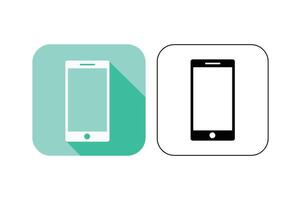 Flat Communication Phone Icons, smartphone flat icon, mobile phone flat icon, flat ui ux icon vector