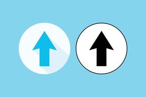 Classic Up Arrow Icons, flat up arrow icon, arrow pointing up , upload arrow icon vector