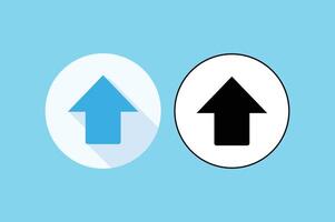 Web Up Arrow Flat Icons, flat up arrow icon, arrow pointing up , upload arrow icon vector