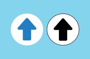 Sharp Up Arrow Icons, flat up arrow icon, arrow pointing up , upload arrow icon vector