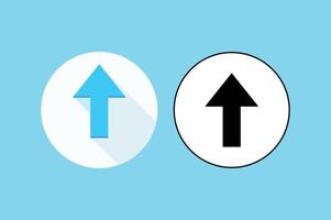 Flat Up Arrow Navigation Buttons, flat up arrow icon, arrow pointing up , upload arrow icon vector