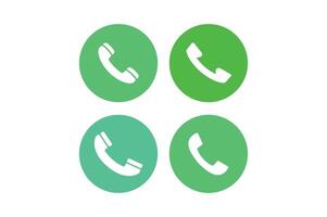 Phone Call Icon Set, flat phone call icon, mobile phone call icon vector