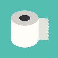 Simple Roll of White Toilet Paper vector