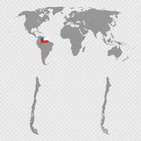 Chile Map Set with World Location. vector