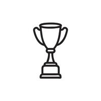 Illustration of a trophy with handles and a base on a white background vector