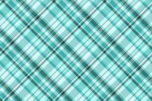 Ribbon pattern plaid tartan, tone background fabric. Eps seamless textile check texture in teal and light colors. vector
