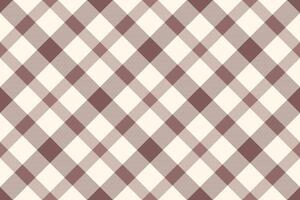 Elegant diagonal plaid pattern in muted mauve and cream. Perfect for website backgrounds, textile designs, or crafting projects. vector