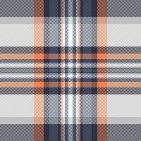Elegant plaid textile pattern in soft coral, gray, and navy. Perfect for apparel, home decor, or website backgrounds. vector