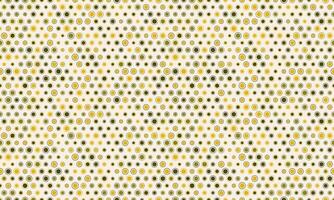 Abstract seamless pattern. Subtle yet striking design featuring tiny circles in gold and olive green hues on a creamy white background. vector