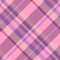 Pop check pattern textile, softness plaid seamless. Commercial tartan background texture fabric in pink and light colors. vector
