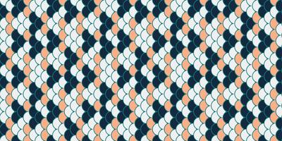 Abstract geometric textile design. Elegant repeating pattern in coral, white, and navy. Perfect for fashion, home decor, or website backgrounds. vector