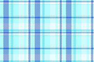 Gorgeous fabric background, curtain textile pattern texture. Idyllic check plaid tartan seamless in light and azure colors. vector