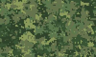 Abstract digital camouflage pattern. Seamless texture in shades of green and brown, perfect for backgrounds, website design, or militarythemed projects. vector