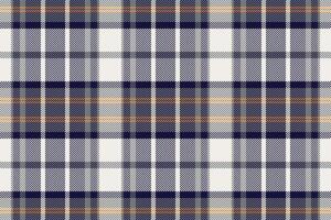 Seventies plaid check tartan, wide background seamless textile. Give texture fabric pattern in dark and white colors. vector