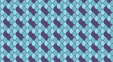 Abstract seamless pattern of overlapping scales in calming blue and purple hues. Perfect for backgrounds, textures, or textile designs, evoking serenity and a sense of underwater beauty. vector