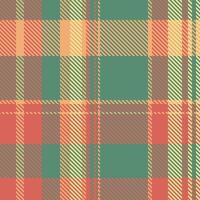 Cell fabric tartan texture, place seamless plaid. Path background textile check pattern in mint and red colors. vector