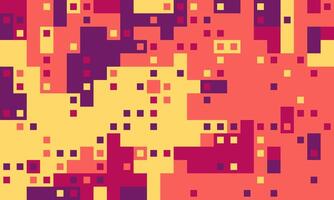 Abstract pixel art background. Vibrant, warmtoned geometric shapes create a dynamic and energetic design, perfect for tech, website banners, or modern presentations. vector