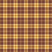 Lady textile check texture, manufacturing fabric tartan pattern. Craft background plaid seamless in red and amber colors. vector