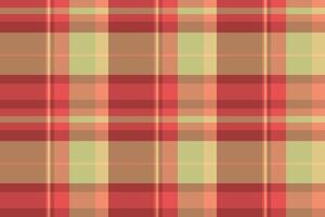 Menswear pattern textile background, invitation plaid fabric check. Mexican tartan texture seamless in red and orange colors. vector