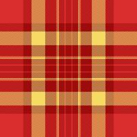 Vibrant red and gold plaid pattern. Perfect for textile design, autumnal projects, or adding a warm, festive feel to any design. vector