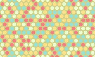 Vibrant pastel polka dot pattern. Perfect for playful designs, backgrounds, textiles, and website elements. This cheerful, repeating design conveys joy and energy. vector