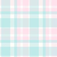 Gingham seamless background, stitched check tartan texture. Happy fabric plaid textile pattern in light and snow colors. vector
