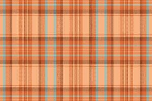 Warm, inviting peach and teal plaid pattern. Perfect for autumnal designs, textile projects, or adding a touch of rustic charm to your digital creations. vector