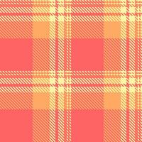 Furniture plaid tartan, stylish texture fabric check. Gingham seamless textile pattern background in red and yellow colors. vector