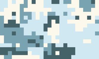 Abstract pixel art background in cool blues and whites. Modern, minimalist design ideal for websites, presentations, or digital art projects. vector