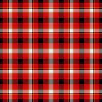 Sheet plaid tartan textile, ireland fabric texture pattern. Advertisement check seamless background in red and black colors. vector