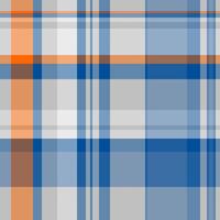 Design background plaid textile, herringbone tartan fabric check. Worn texture seamless pattern in cyan and orange colors. vector