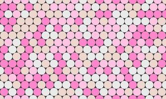 Abstract seamless pattern of pastel pink, beige, and white circles in a diagonal arrangement. Perfect for backgrounds, textiles, website design, and feminine branding. vector
