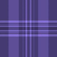 Crossed check fabric seamless, symmetry plaid textile . Club tartan background texture pattern in indigo color. vector