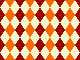 Vibrant argyle pattern in autumnal hues. Perfect for fallthemed designs, textiles, or website backgrounds. The bold colors and classic design create a sophisticated yet playful aesthetic. vector